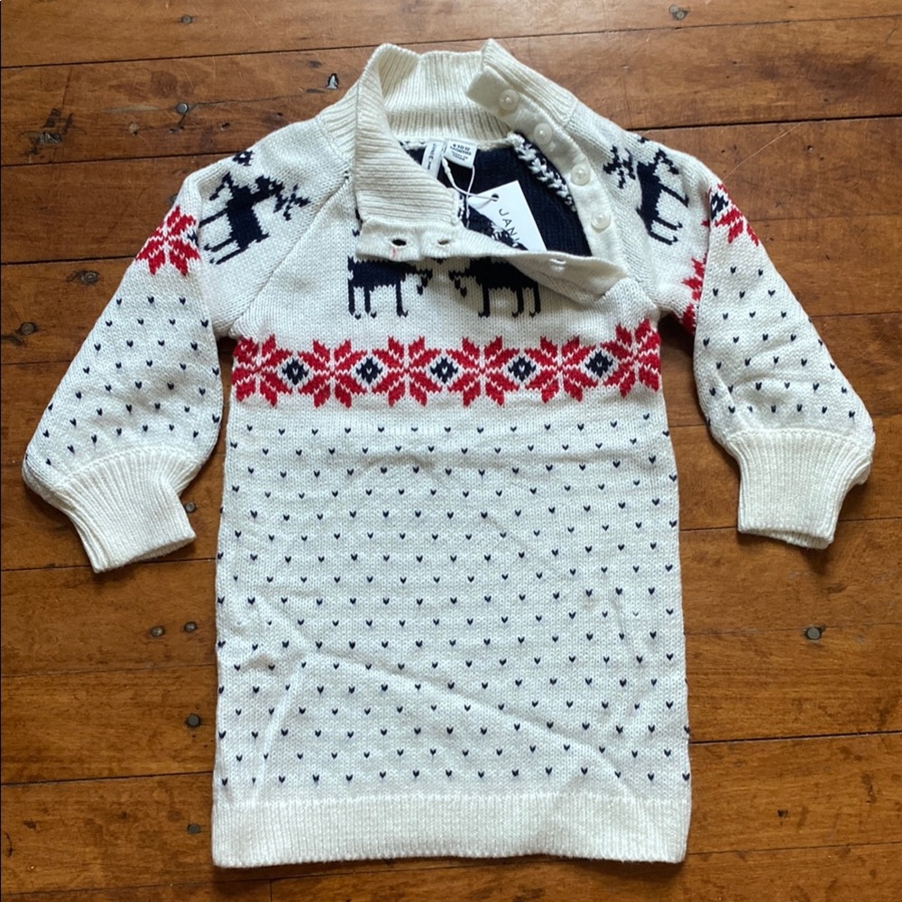 Janie & Jack - Reindeer Sweater Dress NWT
